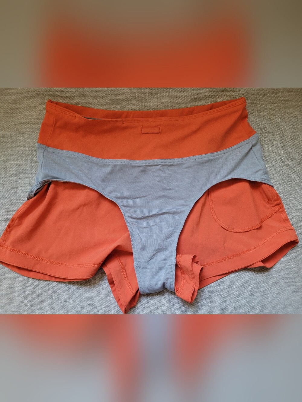 Free Fly Women Sm Bamboo Lined Active Breeze Short 3” Tigerlily Orange Running - Picture 15 of 16